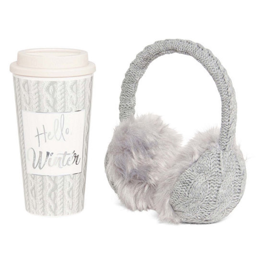 Mixit Mommy and Me Cozy Ear Warmer and Mug Set